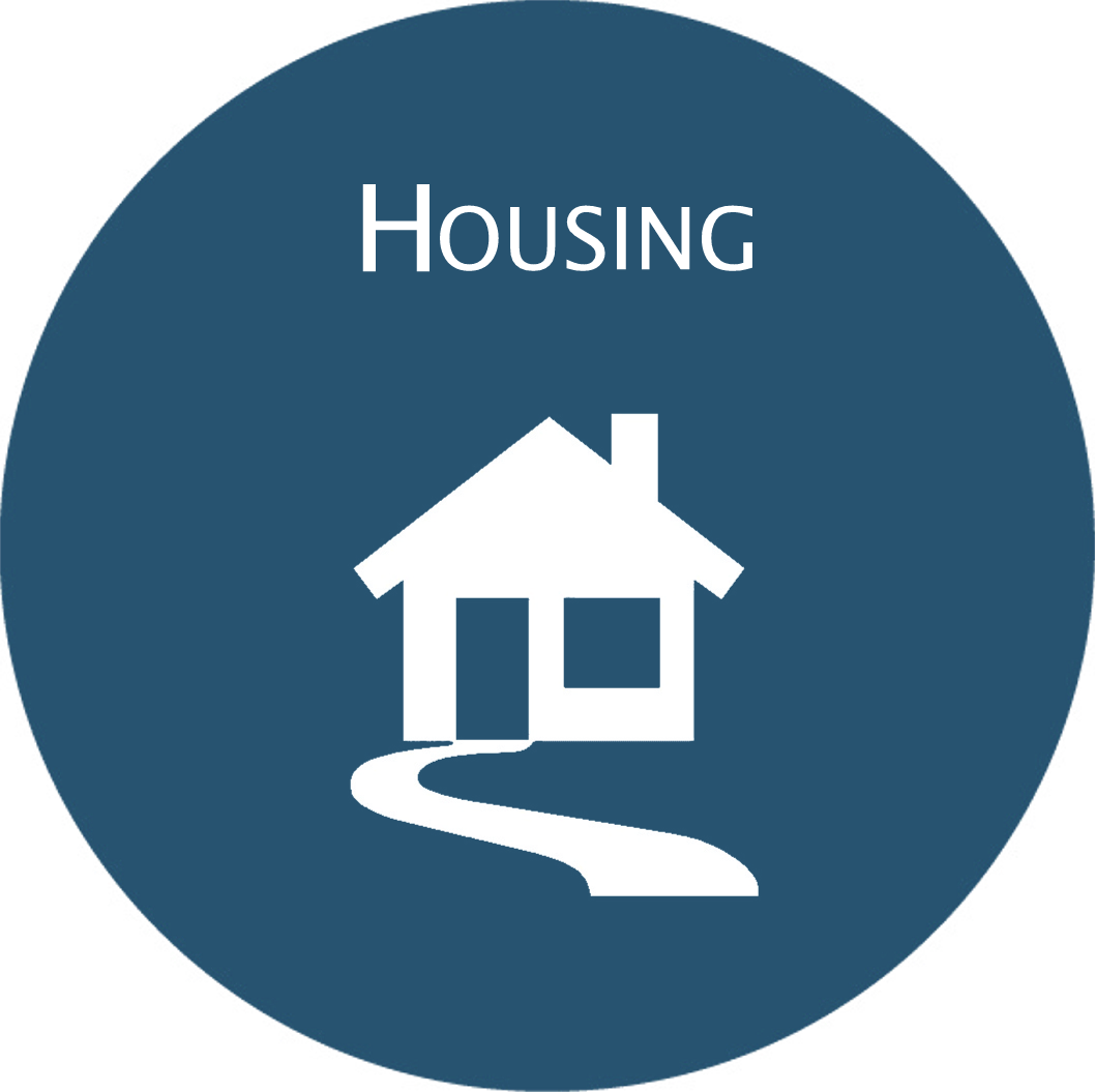 housing blue dot