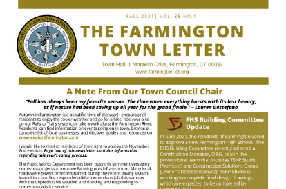 Fall TOF Newsletter Cover - Town Website